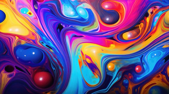  an Abstract liquid rainbow, flowing bright colors in a horizontal format in an Abstract background-themed, photorealistic illustration in JPG. Generative ai