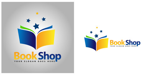 Literary Symphony: Unveiling the Harmony of Knowledge in Our Bookshop Logo.