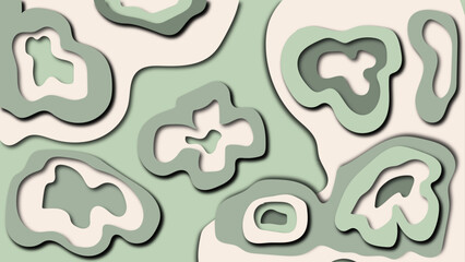 Paper Cut. pattern with flowers. 3D abstract paper art style, design layout for business presentations, flyers, posters, prints, decoration, cards