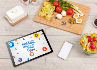 Healthy Tablet Pc compostion concept concept