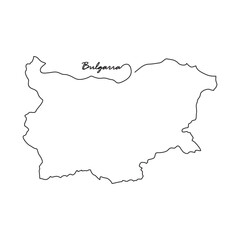 One continuous line drawing of country Map for Bulgaria vector illustration. Country map illustration simple linear style vector concept. Country territorial area and suitable for your asset design.