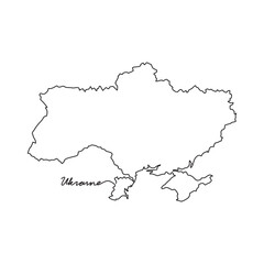 One continuous line drawing of country Map for Ukraine vector illustration. Country map illustration simple linear style vector concept. Country territorial area and suitable for your asset design.