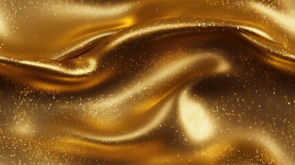 gold silk/satin material with sparkles and texture as a background in a Luxury-themed, horizontal format of photorealistic illustration in JPG. Generative ai