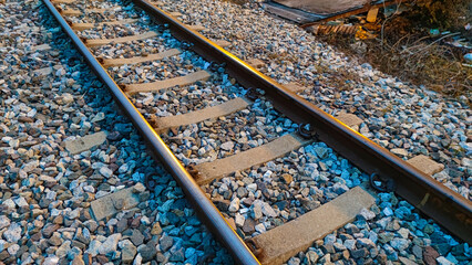 Naklejka premium railway tracks in the distance