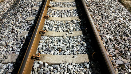 Naklejka premium railway tracks in a row