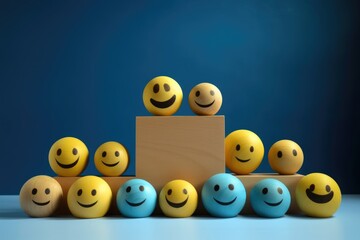 Smiling yellow golden happy face Smiley Laugher, friendly happy smile satisfied client review experience, customer success, client service good positive feedback, stakeholder shareholder management 