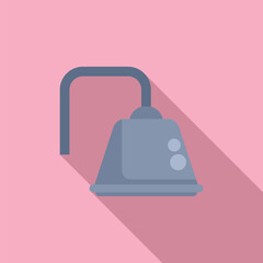 Room shower head icon flat vector. Washroom rain. Spa drops