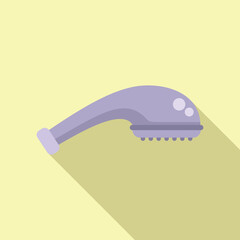 Tubing head icon flat vector. Shower head wash. Hot bathing