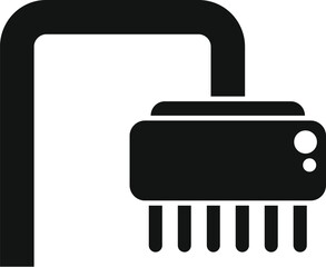Bathroom shower head icon simple vector. Cold room. Sign liquid nozzle