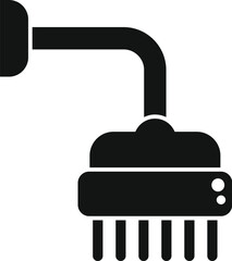 Spray bath drops icon simple vector. Shower head. Spa restroom