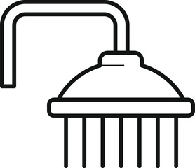 Water shower head icon outline vector. Spa faucet. Home bathing room