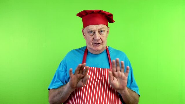 Cook makes video lesson tells interesting recipe.