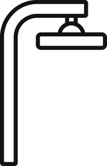 Plastic shower head icon outline vector. Metal rain. Drops faucet