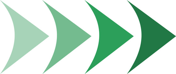 Arrow green icon gradient solid color