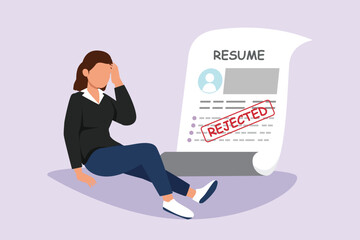 Recruitment or hiring process concept. Colored flat vector illustration isolated.