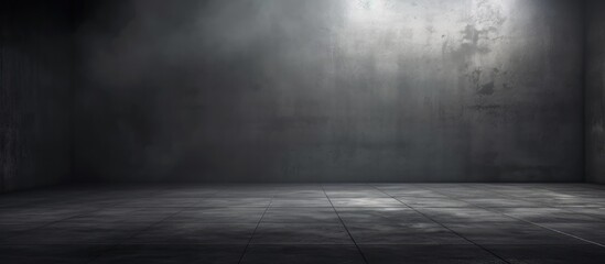 gray concrete background empty room texture with fog - Powered by Adobe