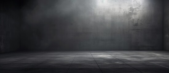 gray concrete background empty room texture with fog