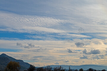 Highway and cloudy skies in Turkey.