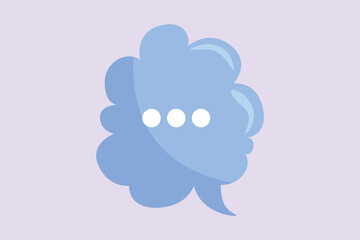 Trendy speech bubbles concept. Colored flat vector illustration isolated.