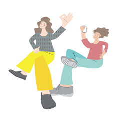 Illustration Vectors of People Posing Various Positions