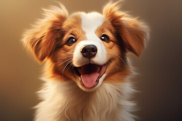 Fototapeta premium cute and cute puppy smiling and with its tongue out