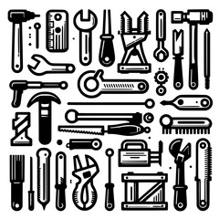 Obraz premium Set of tools icon ilustration