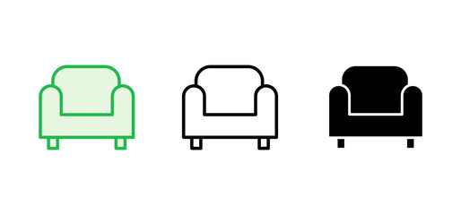 Sofa icon set. sofa icon illustration