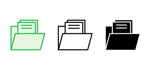 Folder icon set. folder vector icons