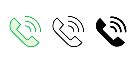 Call icon set. telephone icon vector. phone icon vector. contact us