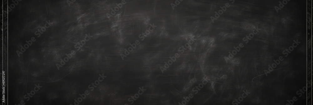 Wall mural School blackboard with chalk on blackboard