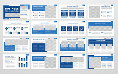 business presentation template editable vector design - obrazy, fototapety, plakaty