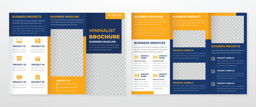 Business Brochure Template Vector Design With Minimalist And Modern Style