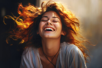 portrait of a woman smiling 