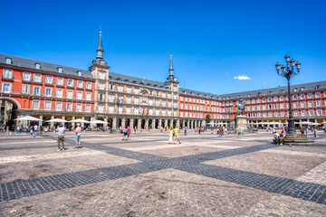 The historic Plaza Mayor in Madrid is one of the top tourist locations in Spain. The square served as a market square going as far back as the 15th century.
