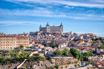 Fototapeta na wymiar City skyline of historic Toledo, Spain
