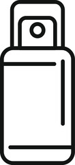 Travel deodorant icon outline vector. Spray bottle. Canister small sanitize