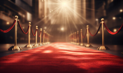 red carpet on stage