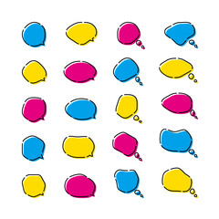 手描き風の吹き出しセット（20種類）