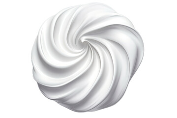 a dollop of whipped cream in a PNG, in a sweet condiment-themed, isolated, and transparent photorealistic illustration. Generative ai