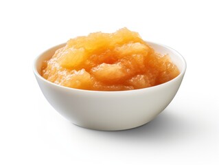Applesauce isolated on white background