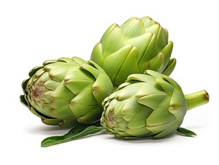 Obraz premium Artichoke hearts isolated on white background