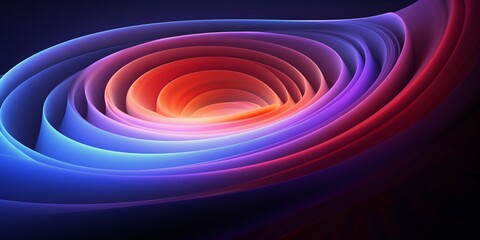 Vibrant Abstract Swirls in Luminous Colors. Generative ai