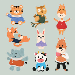 Cute Animal with Clothes Collection