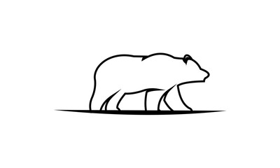 silhouette of a bear