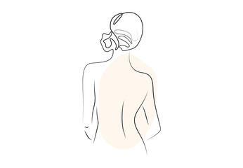 Abstract Female Figure Continuous Line Drawing. Woman Body One Line Drawing for Wall Art, Prints, Social Media, Posters, Invitations. Vector Illustration. Pro vector.  © aminul788