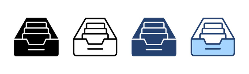 Archive folders icon vector. Document vector icon. Archive storage icon. - obrazy, fototapety, plakaty