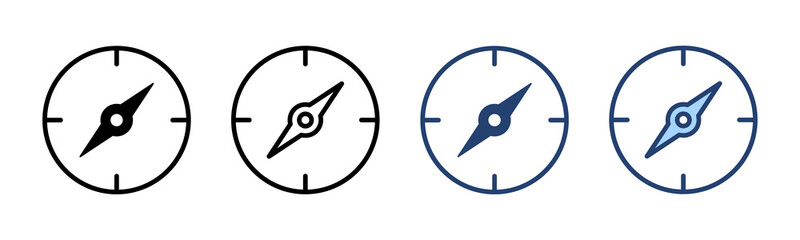 Compass icon vector. arrow compass icon sign and symbol