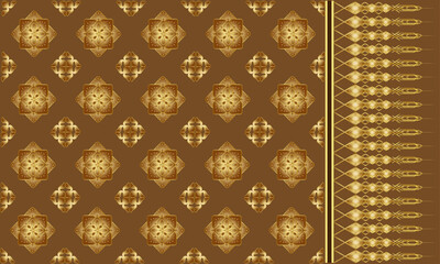 seamless pattern with gold ornament