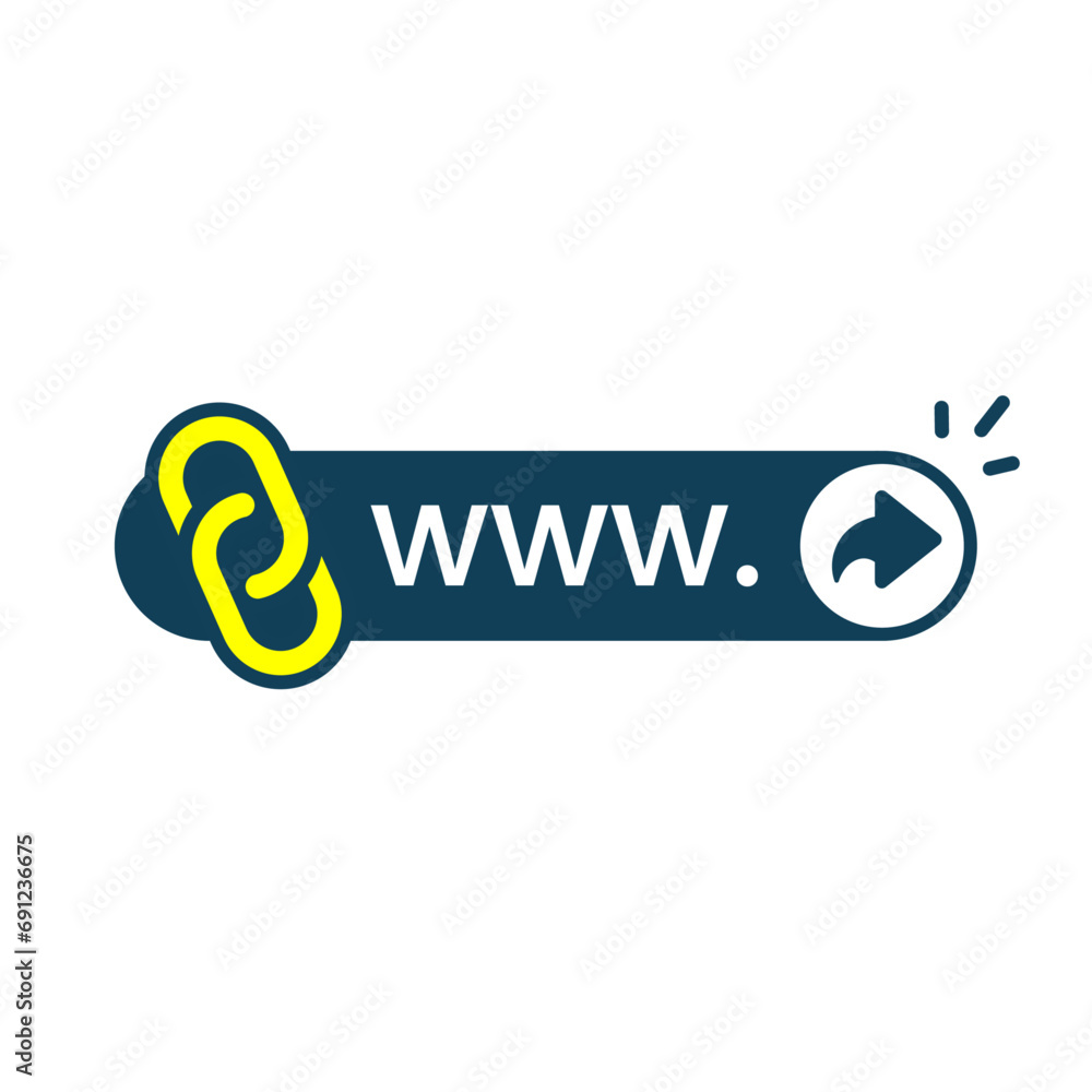Aufkleber share link button concept illustration flat design vector. simple modern graphic element for ui, inf