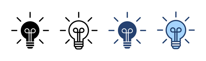 Lamp icon vector. Light bulb sign and symbol. idea symbol.